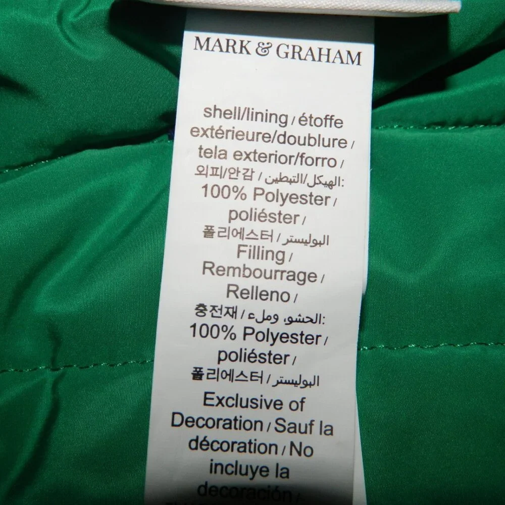 Mark & Graham Quilted Puffer Dog Jacket Size S 